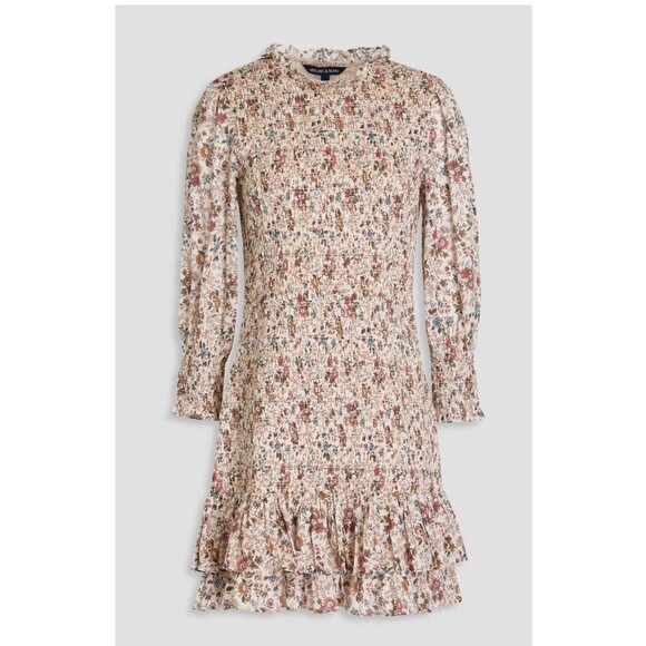 VERONICA BEARD Fahra Mini Dress Size 8 Multicolor NEW Smocked Ruffle Designer - Picture 15 of 15